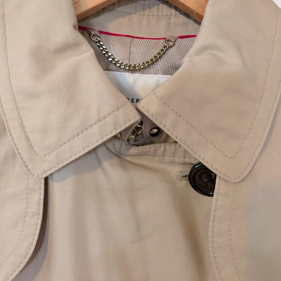 Banana Republic Trench Coat Tan Neutral Rain Fall Winter Chic Long Tailored - Picture 3 of 10